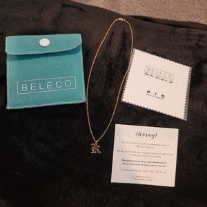 Old English initial necklace